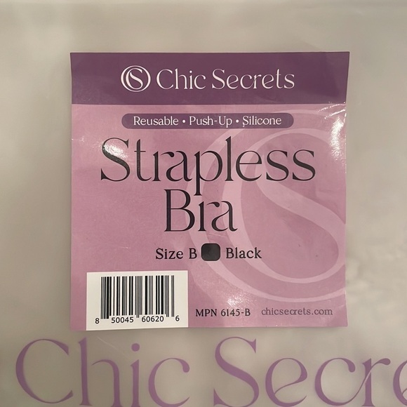 Brand New Self Adhesive Backless Strapless Silicone Black Push Up Bra - Picture 9 of 16